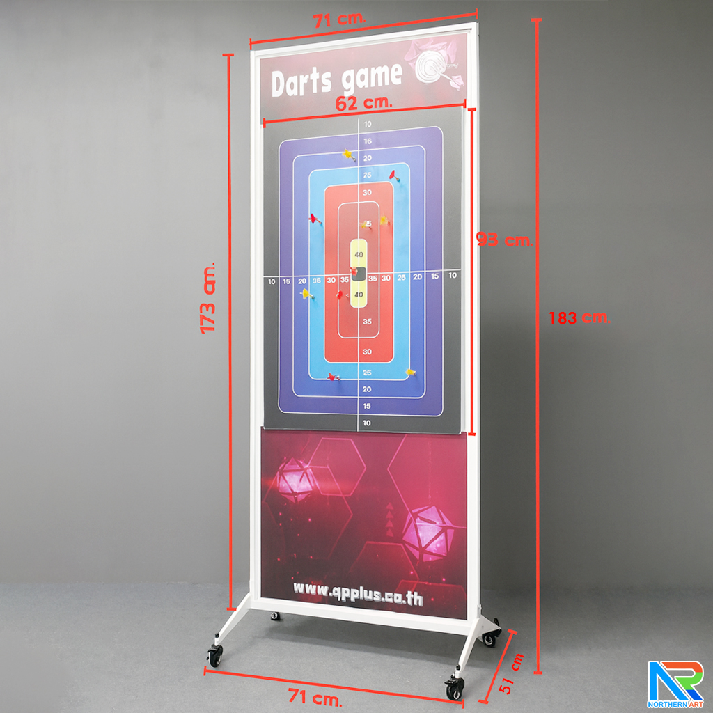 เกมส์ปาเป้าแม่เหล็ก ขนาด (W)71 x (D)51 x (H)183 cm. พร้อมลูกดอกแม่เหล็ก 10 อัน