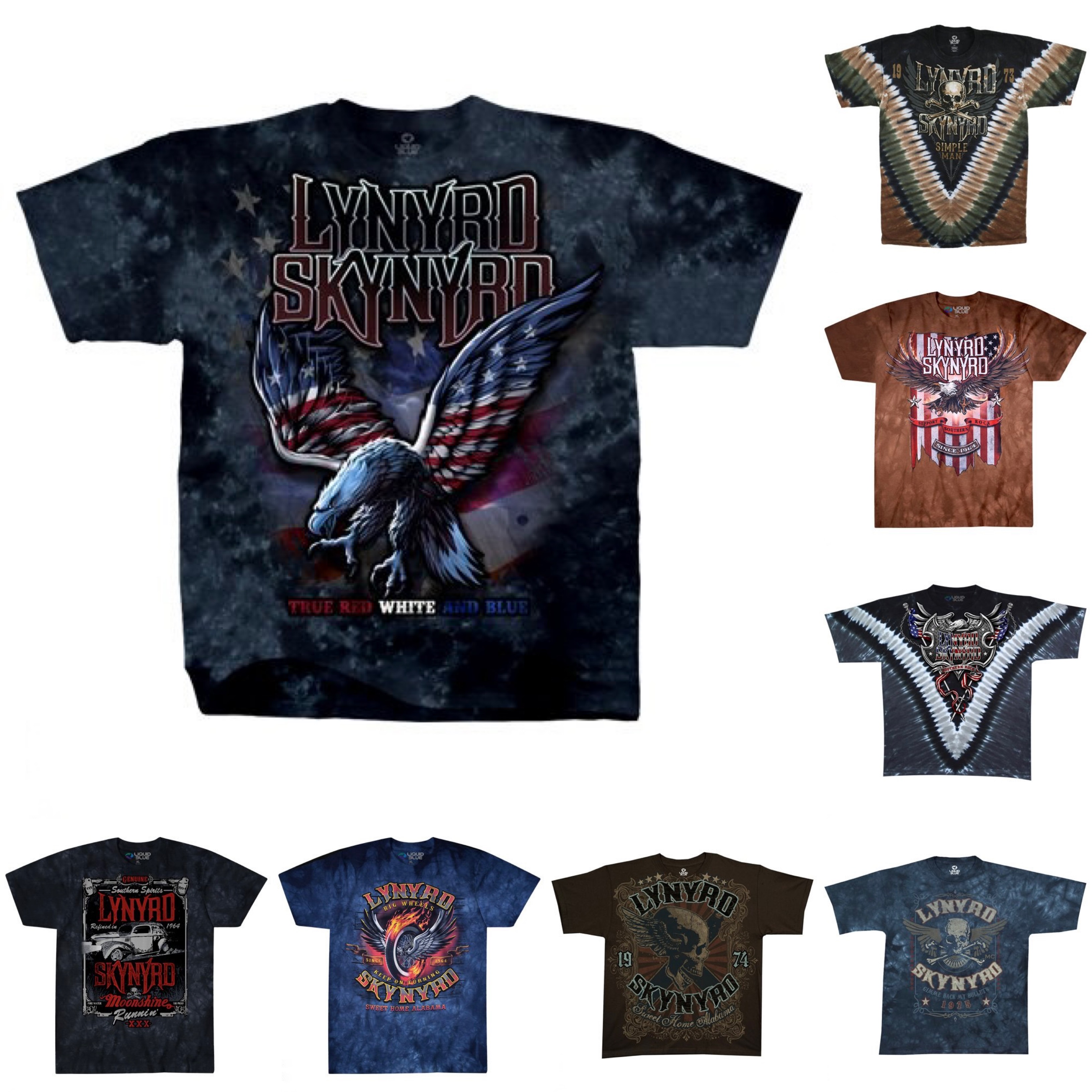 🇺🇸[PREORDER] เสื้อวง LYNYRD SKYNYRD T-SHIRT รวมลายสุดฮิต ลิขสิทธิ์แท้ LIQUID BLUE จาก USA