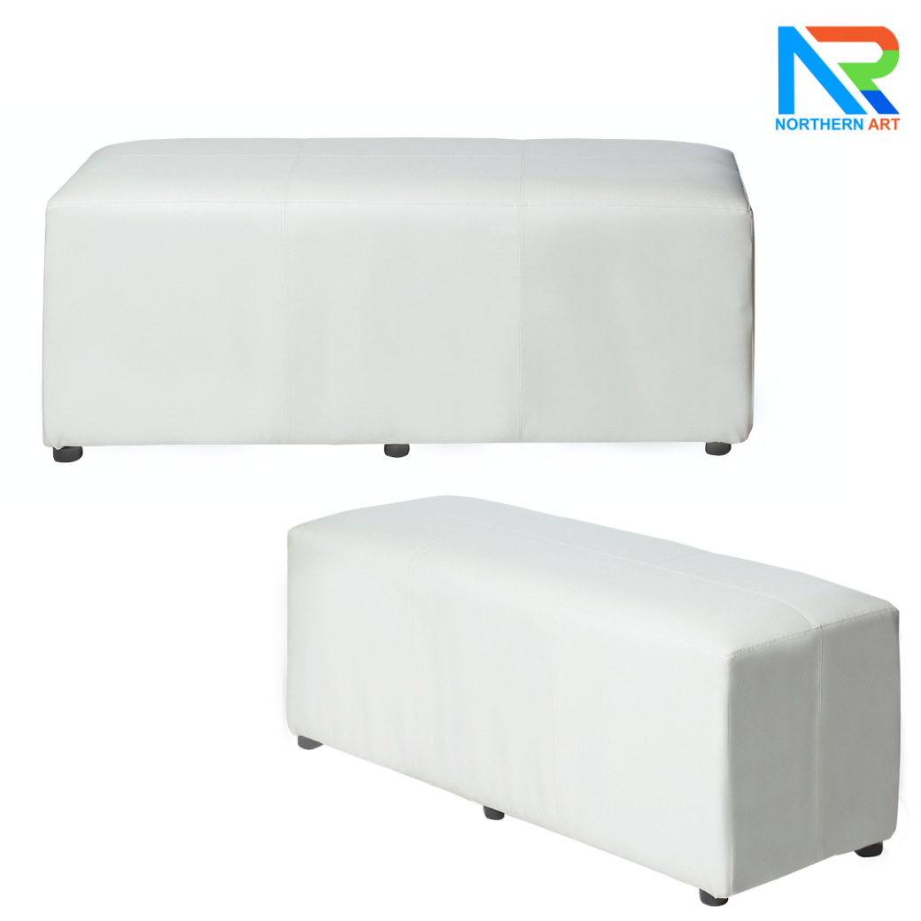 เช่าเก้าอี้สตูลม้านั่ง เบาะหนัง 3 ที่นั่ง พร้อมจุกรองฐาน มี 2 สี ขาวและดำ