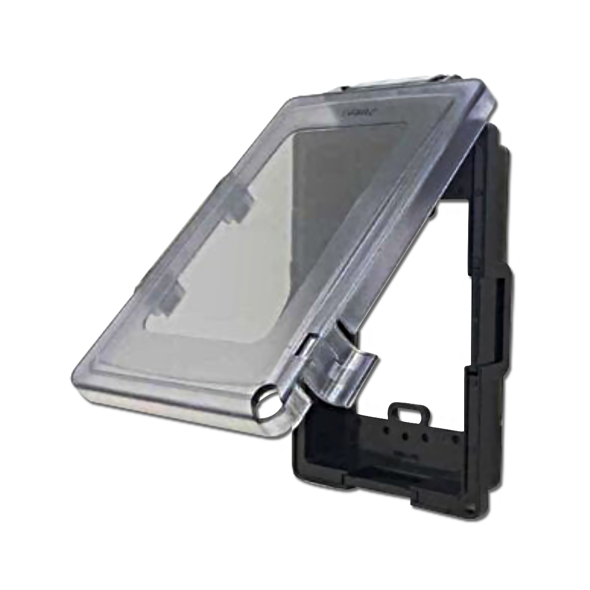 NANO ฝาครอบแผงหน้ากากกันน้ำแบบเรียบ สีดำ(ฝาดำใส) รุ่น NANO-413CBB (20 ชิ้น/กล่อง)