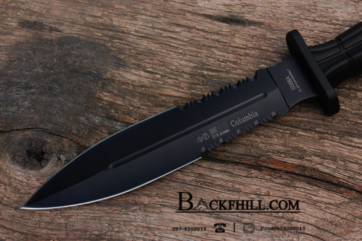 มีดใบตาย COLUMBIA รุ่น 5568A ใบมีด 2 คม โคนใบเลื่อย พร้อมซองแข็ง