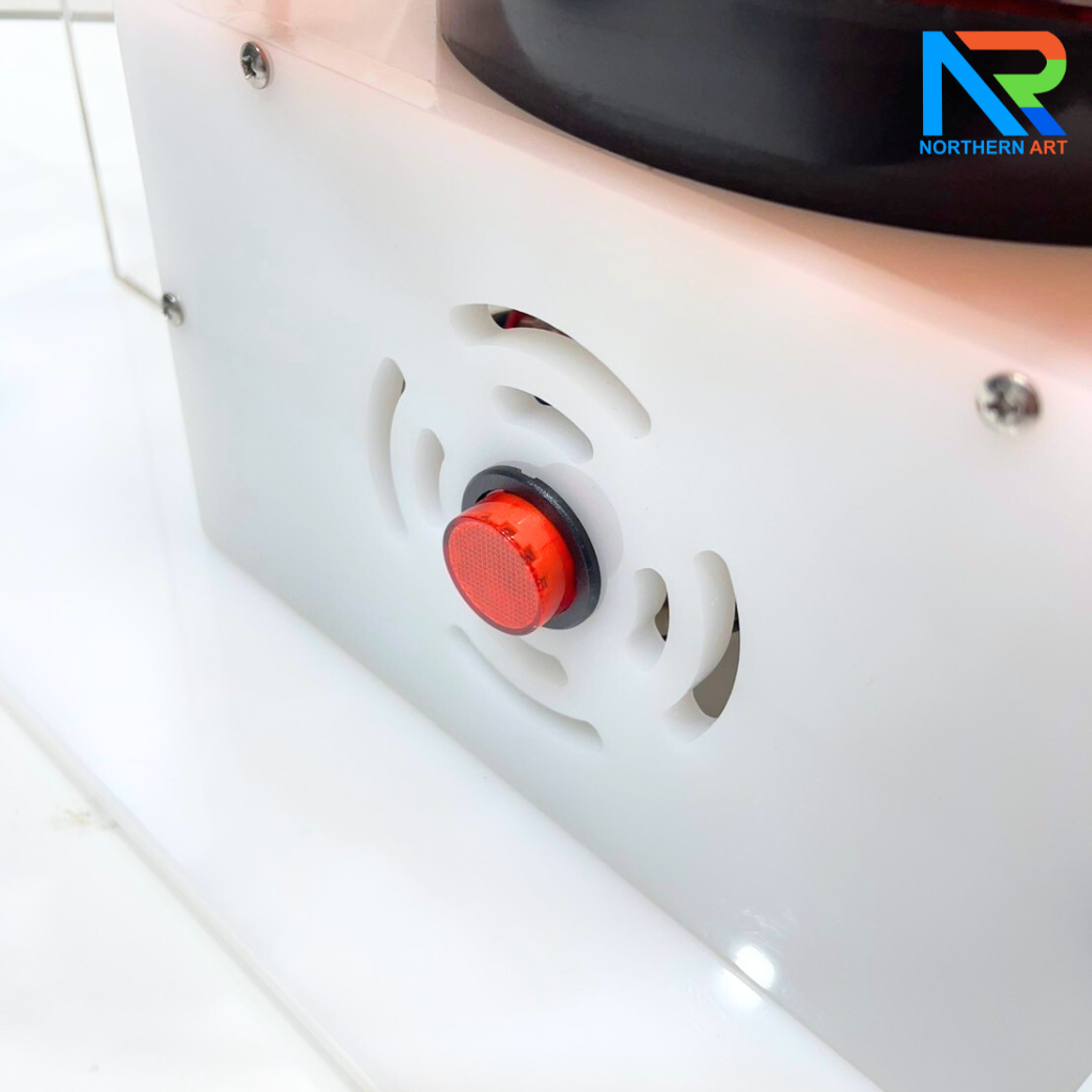 เกมส์จับฉลากไฟฟ้าทรงกลม ตั้งโต๊ะ ขนาด (W)35 X (L)30 X (H)45 cm. ตัวเกมส์หมุนเองอัตโนมัติ พร้อมระบบเซ็นเซอร์จับลูกบอล