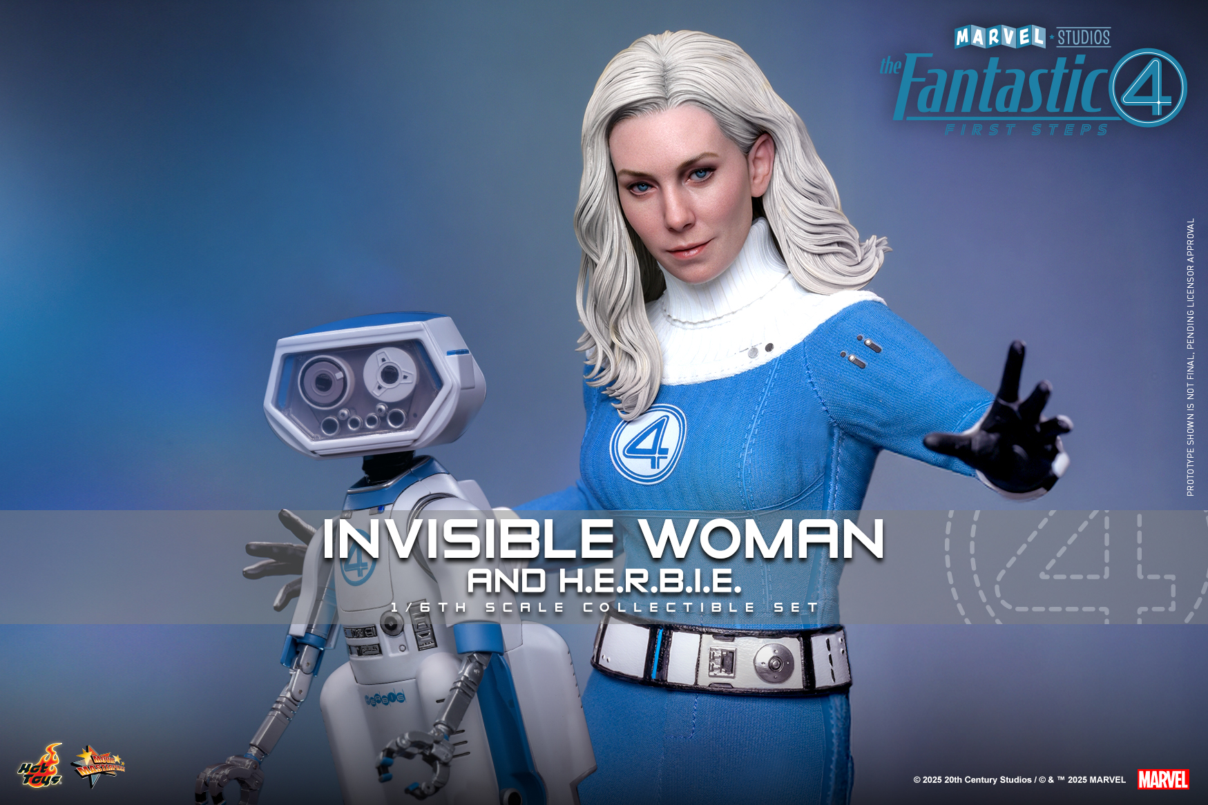 25/08/2568 Hot Toys MMS824 The Fantastic Four: First Steps - Invisible Woman and H.E.R.B.I.E.