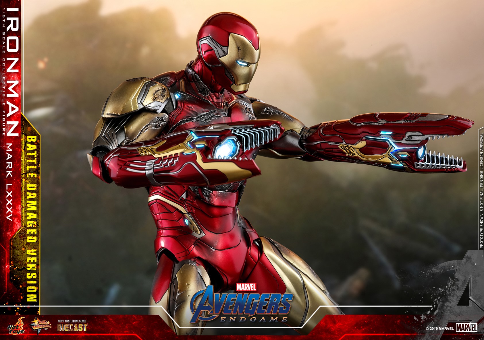 Hot Toys MMS543D33 Avengers: Endgame - Iron Man Mark LXXXV (Battle Damaged Version)