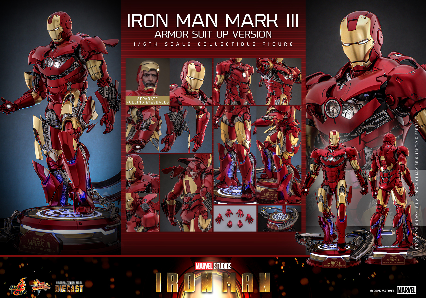 25/08/2568 Hot Toys MMS825D72 Iron Man - Iron Man Mark III (Armor Suit Up Version)