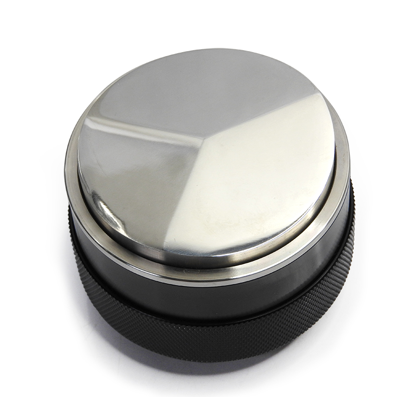 ตัวเกลี่ยกาแฟ มาการองไม้ 58 mm. เกลี่ยปรับระดับหน้ากาแฟ ทรงลิ่ม