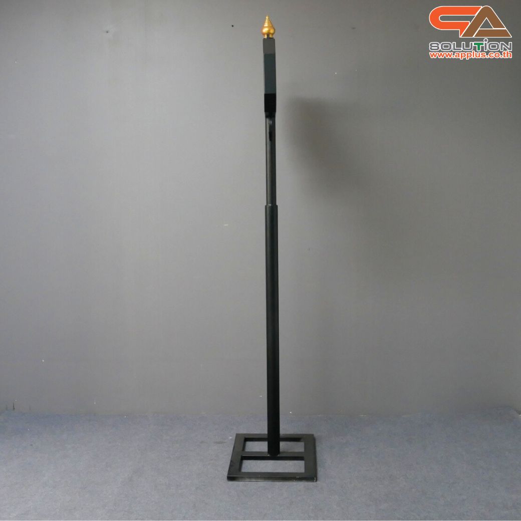 ป้ายซอย ป้ายบอกชื่อซอย โครงสร้างเหล็กพ่นสีดำทั้งชุด ขนาด (W)69 x (H)208 cm.