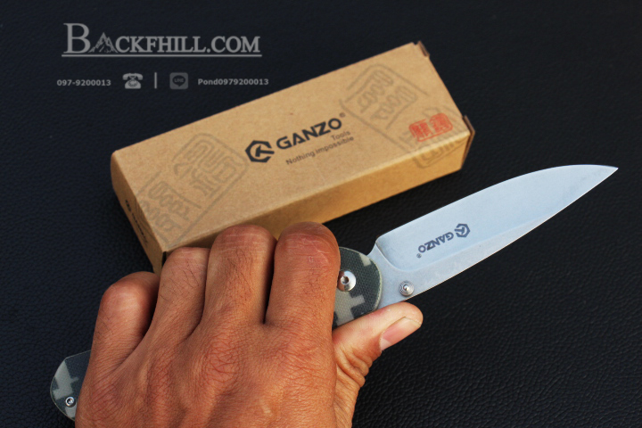 มีดพับ Ganzo กานโซ่ รุ่น G6801-CA / 9CR14 Steel / ของแท้ 100%