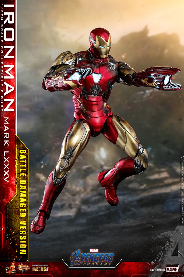 Hot Toys MMS543D33 Avengers: Endgame - Iron Man Mark LXXXV (Battle Damaged Version)