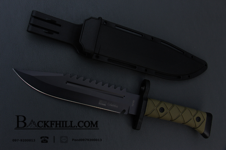 มีดใบตาย COLUMBIA รุ่น 1918B Hunting Survival Knife มีดเดินป่าทรงสวย พร้อมซอง ABS แข็ง ขนาด 13 นิ้ว