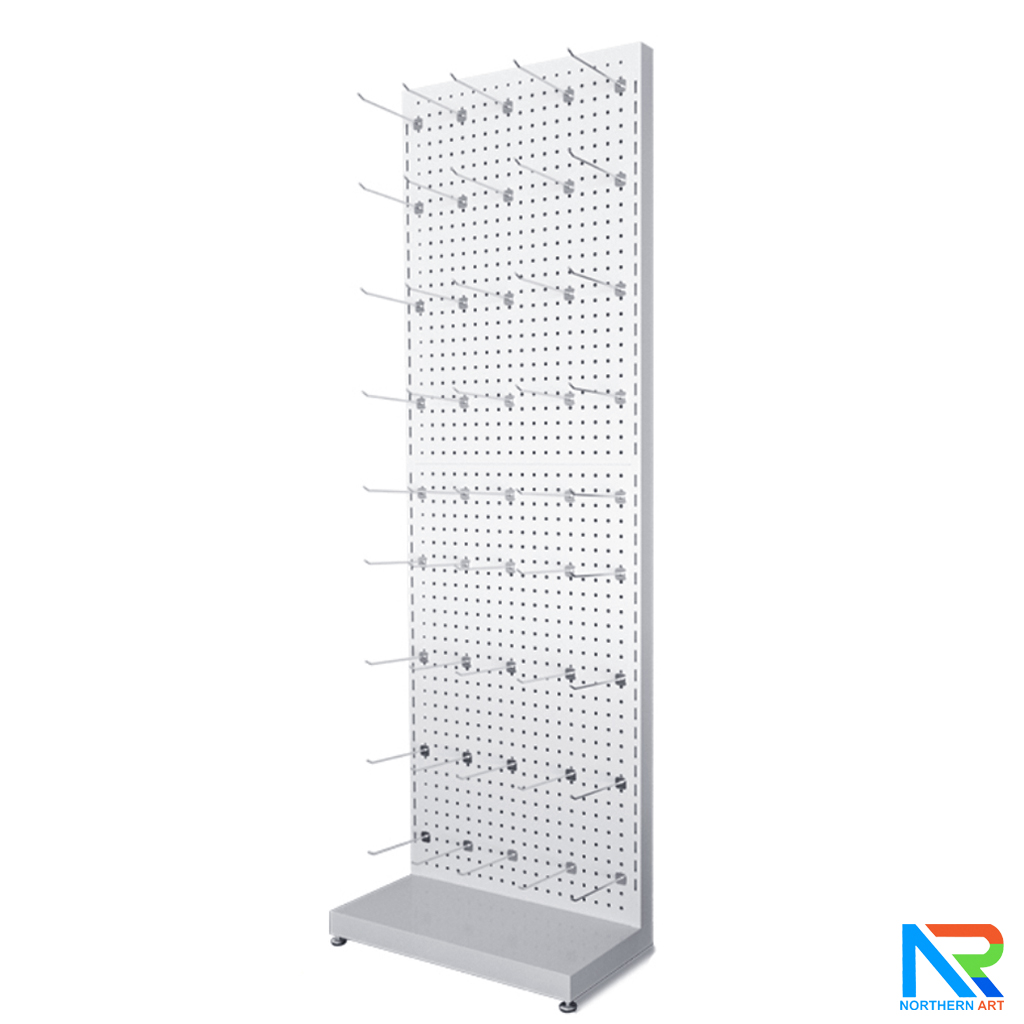 ชั้นวางสินค้าเหล็ก ขนาด(W)50 x (D)25 x(H)150 cm.มี 2 สี ขาวและดำ ปรับจำนวนชั้นและขอแขวนได้ตามความต้องการ ถอดประกอบได้