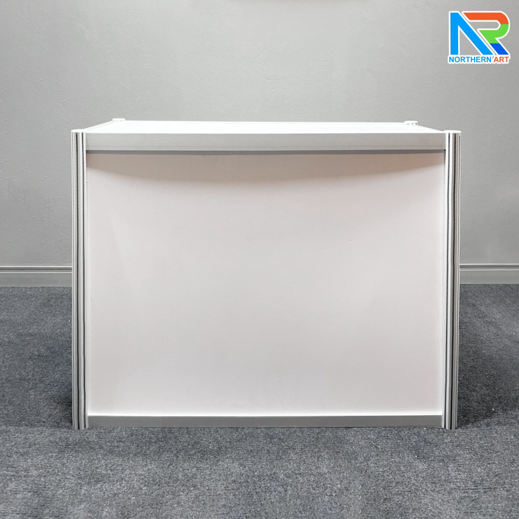 เช่าเคาน์เตอร์อะลูมิเนียม แบบขั้นบันได ขนาด (W)103 x (L)80 x (H)80 cm. ถอดประกอบได้