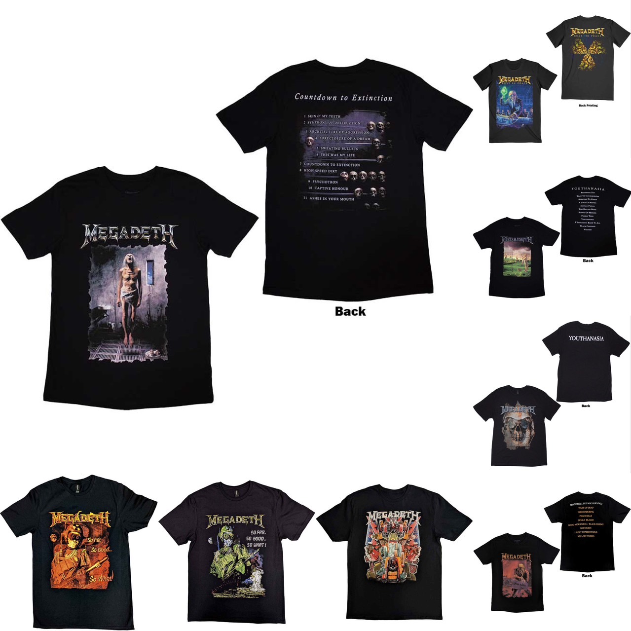 [PREORDER] เสื้อวง MEGADETH T-SHIRT ลิขสิทธิ์แท้ UK รวมลายสุดฮิต