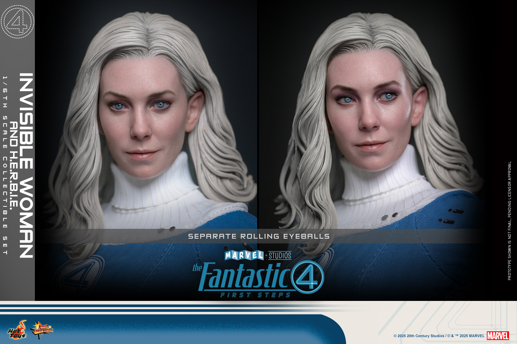 25/08/2568 Hot Toys MMS824 The Fantastic Four: First Steps - Invisible Woman and H.E.R.B.I.E.