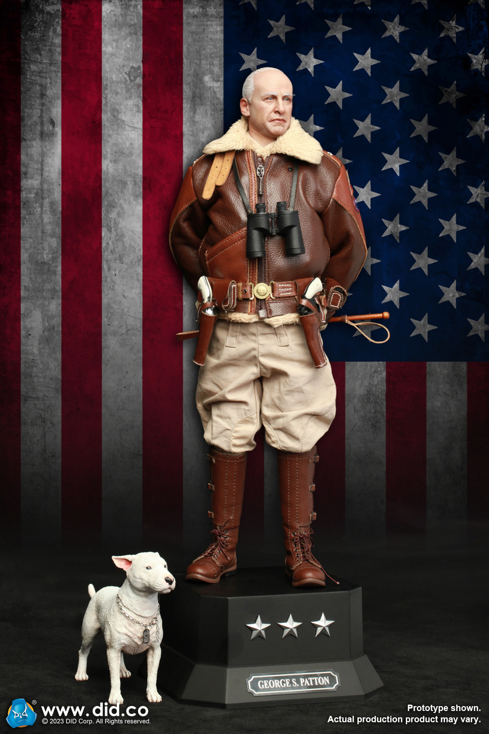 DID A80164+E60071 1/6 WWII General of the United States Army - George Smith Patton Jr.+Accessory Kit