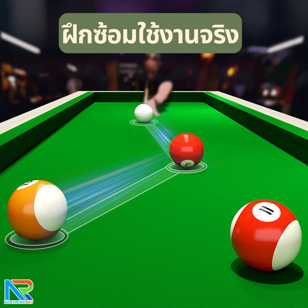 โต๊ะบิลเลียด โต๊ะสนุ๊กเกอร์ 7 หลุม ขนาด (W)60 x (L)210 x (H)79 cm. พร้อมไม้คิวและลูกบิลเลียด 6 ลูก