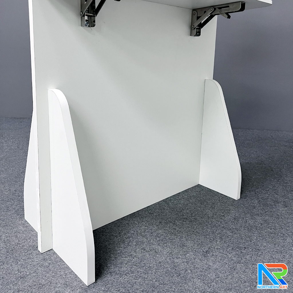 ชั้นวางสแตนดี้ไม้ MDF ปิดผิวเมลามีน แบบพับขั้นวางได้