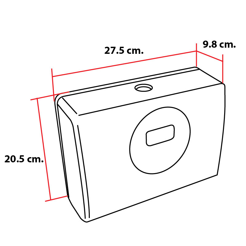 Plastic Tissue towels dispenser (ฺฺBlack) 0613-019