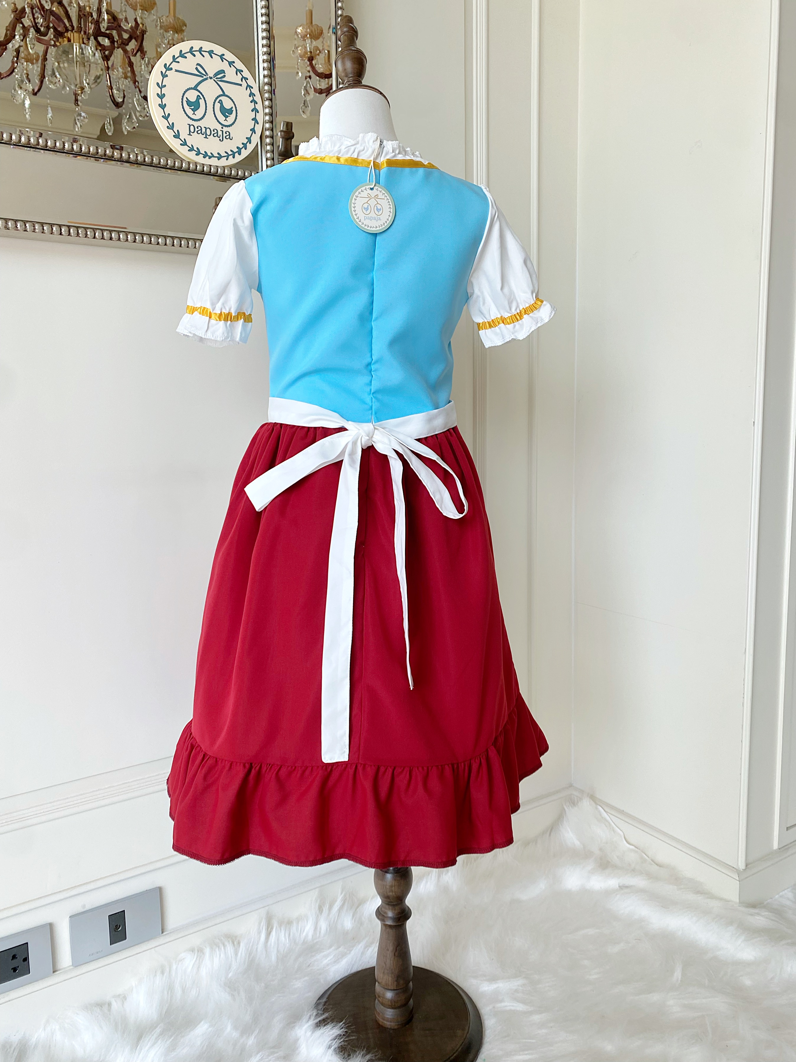 ชุดคอสเพลย์ ชุดประจำชาติเยอรมัน (German) เด็กหญิง โทนฟ้าแดง