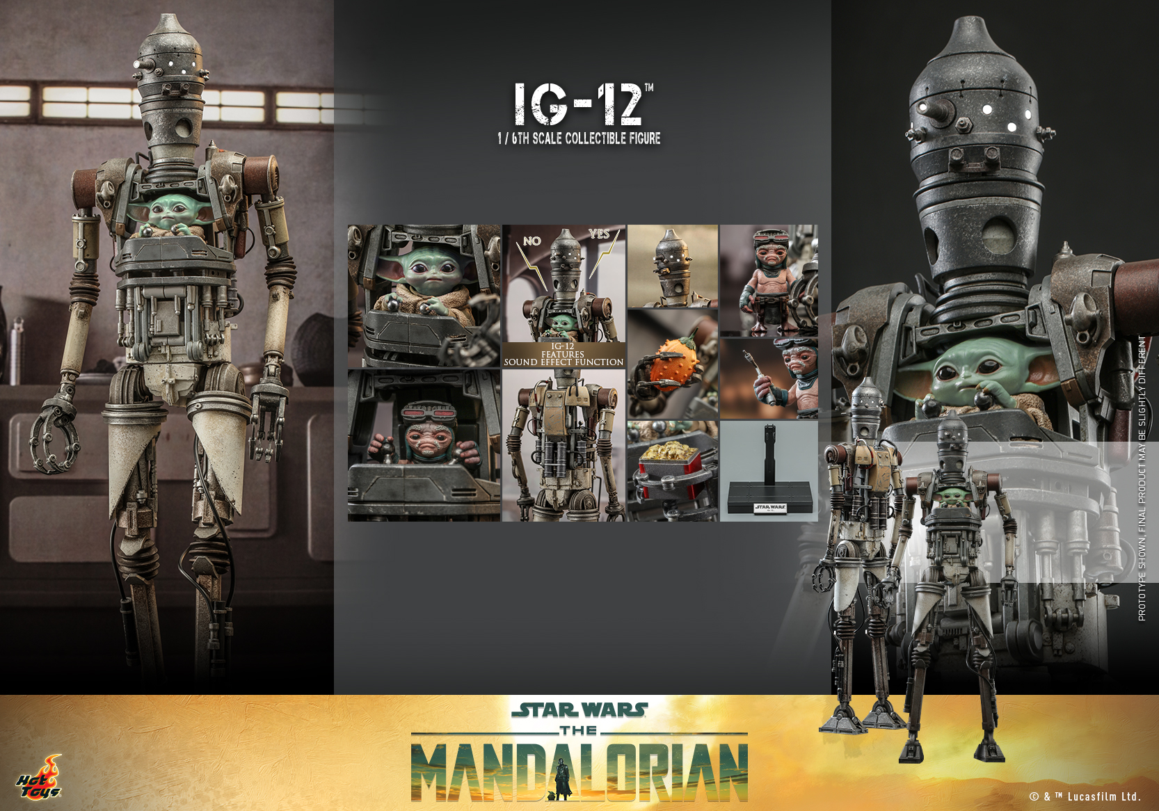 Hot Toys TMS104 1/6 Star Wars: The Mandalorian™ - IG-12™