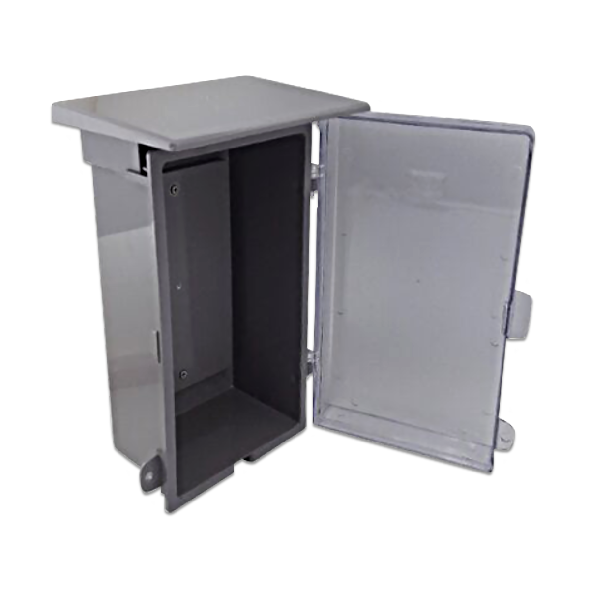 NANO ตู้กันฝน ขนาด 8x12.5x6" สีเทา(ฝาใส) รุ่น NANO-101CG (1 ชิ้น/กล่อง)