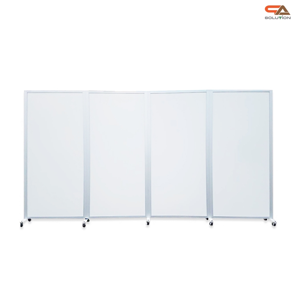 บอร์ดนิทรรศการ ตั้งต่อเนื่อง พร้อมข้อต่อ และล้อ พับเก็บได้ สามารถสั่งผลิตตามขนาดและจำนวนที่ต้องการ