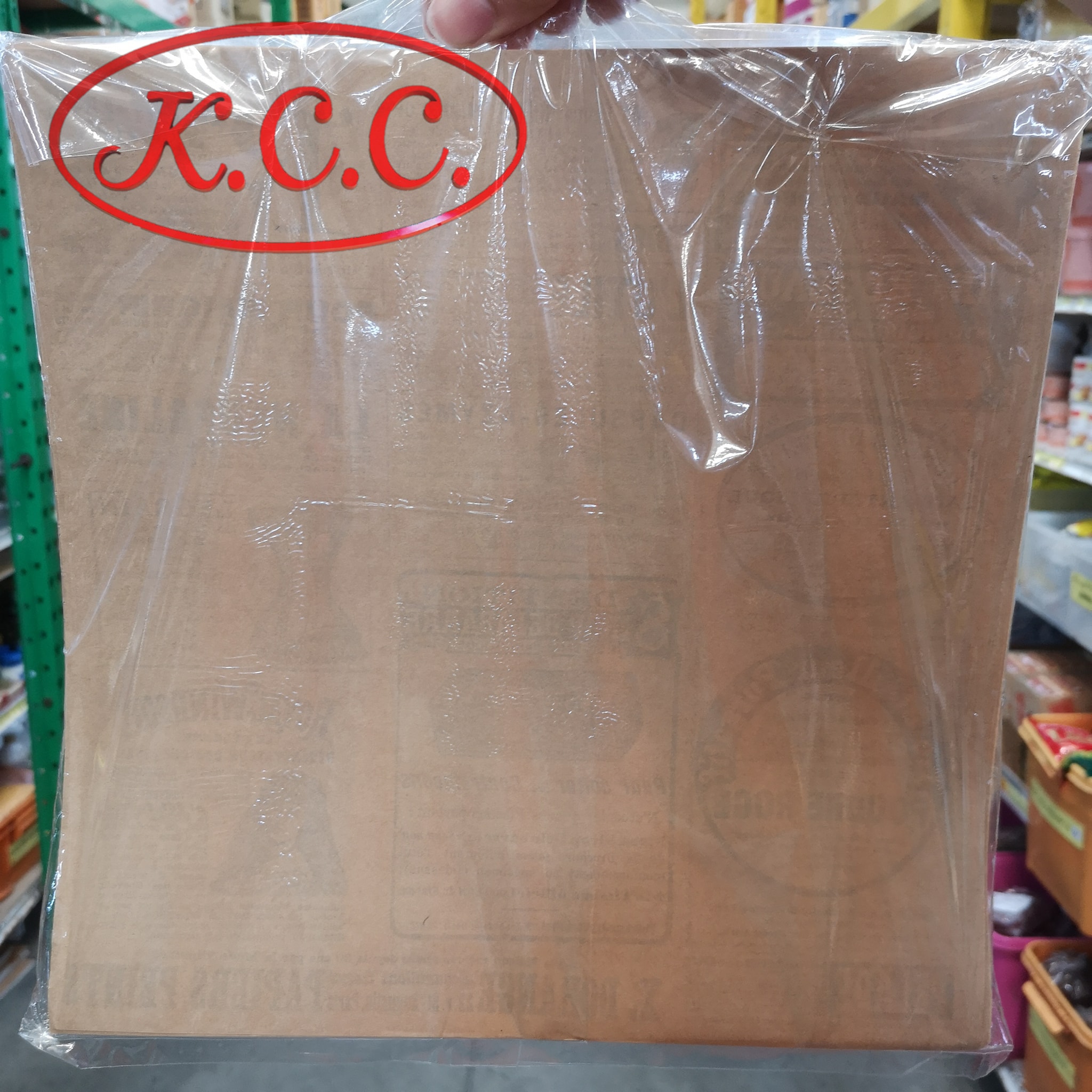 กระดาษห่อเบอร์เกอร์สีน้ำตาล พิมพ์ลาย (100ใบ)