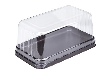 กล่องพลาสติก กล่องใส่ขนม ฐานสีน้ำตาล + ฝาสีใส รหัส E-55 จำนวน 50ใบ สอบถามราคาทาง line : @kccfood