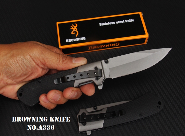 มีดพับ BROWNING A336 ใบมีด 5Cr15mov ด้ามจับ G10