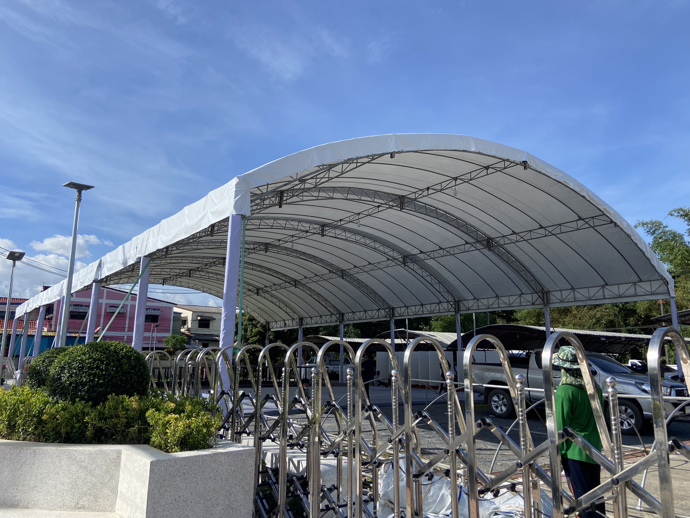 เต็นท์โดมขนาดใหญ่ กว้าง 18 เมตร เหมาะสำหรับงานแสดงสินค้า งานพิธีใหญ่ๆ หรืองานทั่วไป