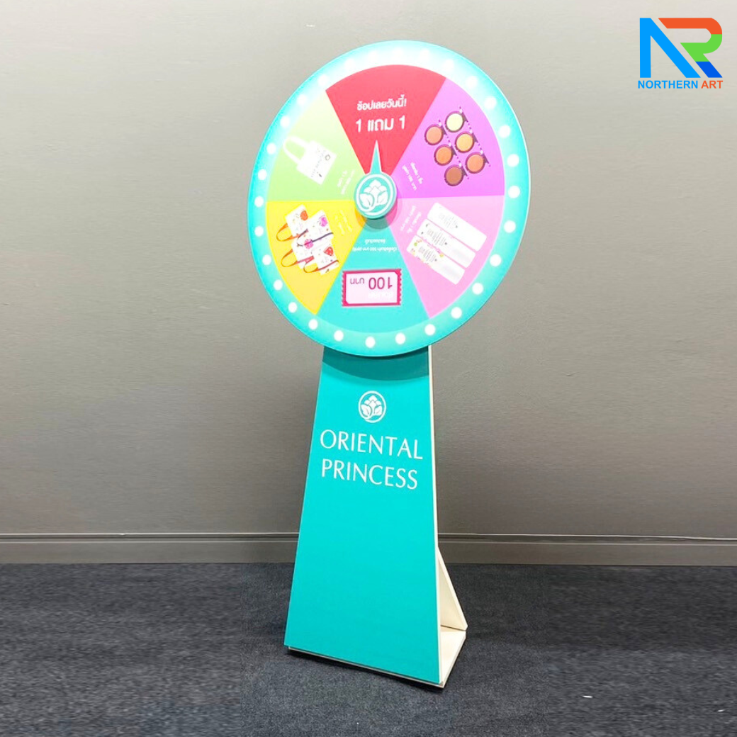 เกมส์วงล้อ รุ่นSTANDY ขนาดวงล้อ 80 ซม. สูง 158 ซม.ถอดประกอบและพับเก็บได้