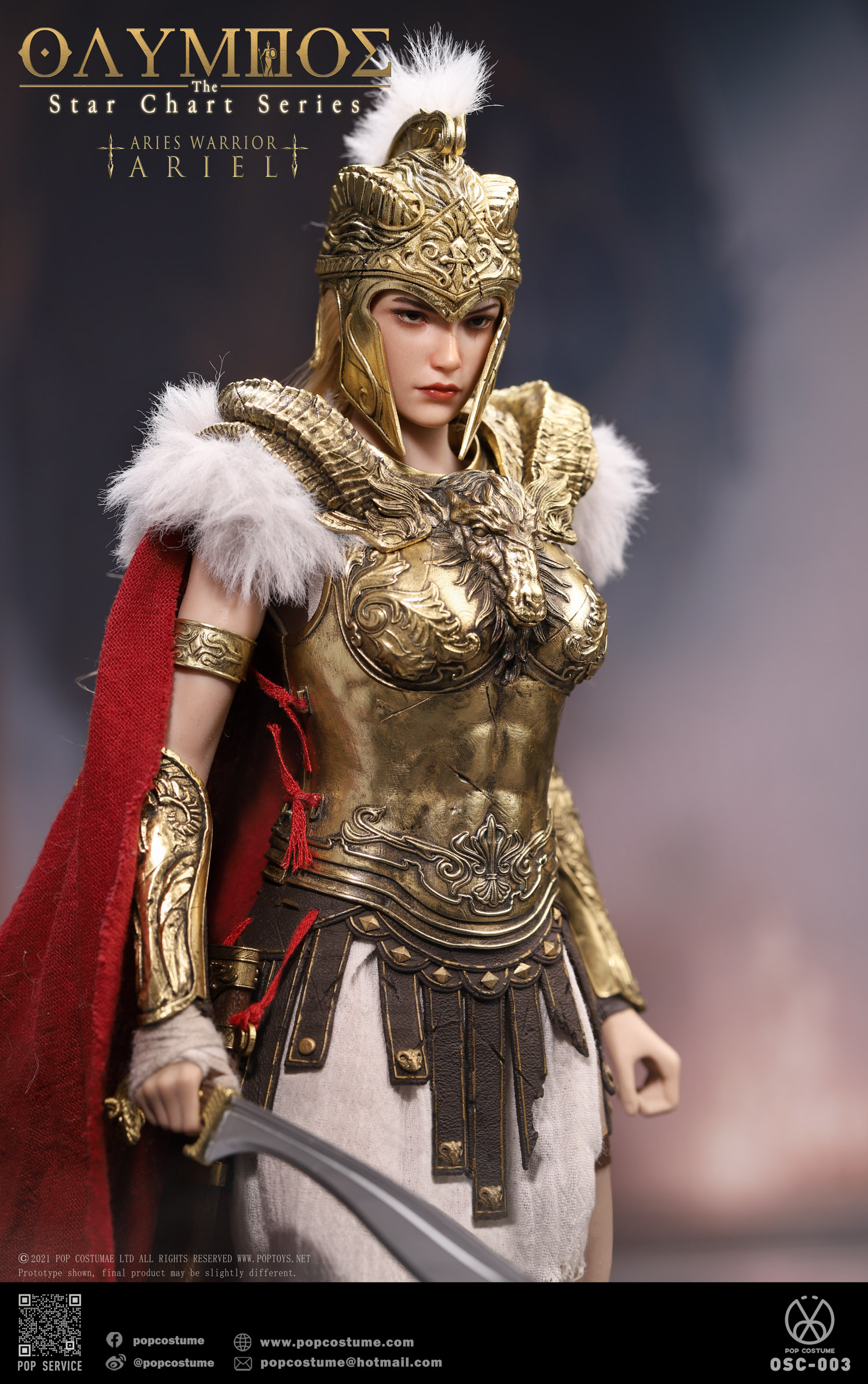 POP COSTUME OSC-003 1/6 Olympus: The Star Chart Series - Aries Warrior Ariel