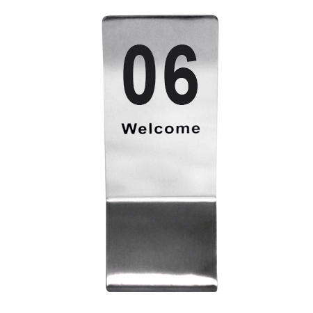 ป้ายโต๊ะสแตนเลสทรงสูง สำหรับใช้บอกหมายเลขโต๊ะ เลข 1-20 1617-020