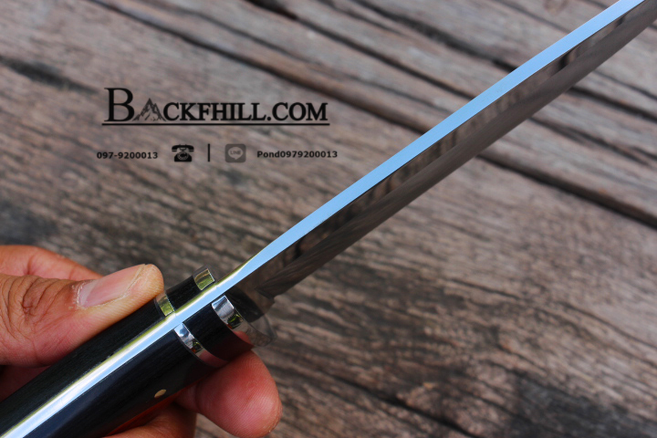 มีดใบตาย COLUMBIA รุ่น SA62 ใบมีดทรงโบวี่ ด้ามจับลายไม้คลาสสิค ไม้เนื้อแข็งอย่างดี พร้อมซองไนลอน