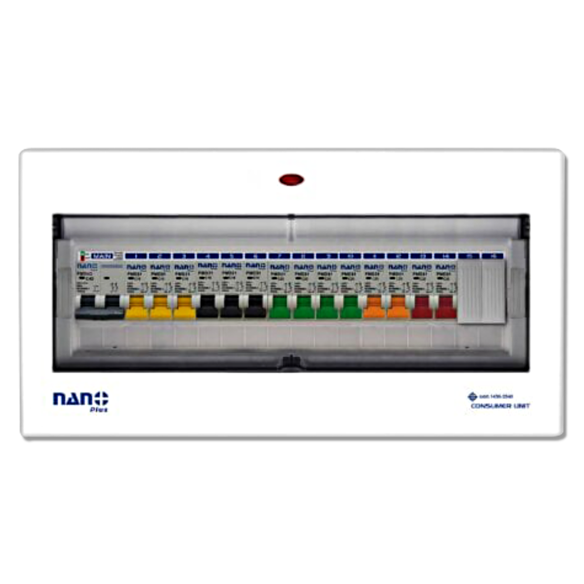 NANO ตู้คอนซูมเมอร์ยูนิต NANO PLUS เมน+16 ช่อง (พร้อม MCB+ลูกย่อย 14 ลูก)