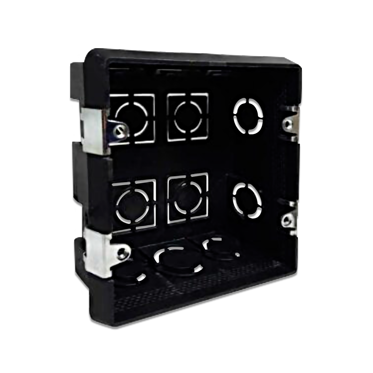 NANO บล็อคฝังหูเหล็ก ขนาด 4"x4" สีดำ รุ่น NANO-409BM (100 ชิ้น/กล่อง)