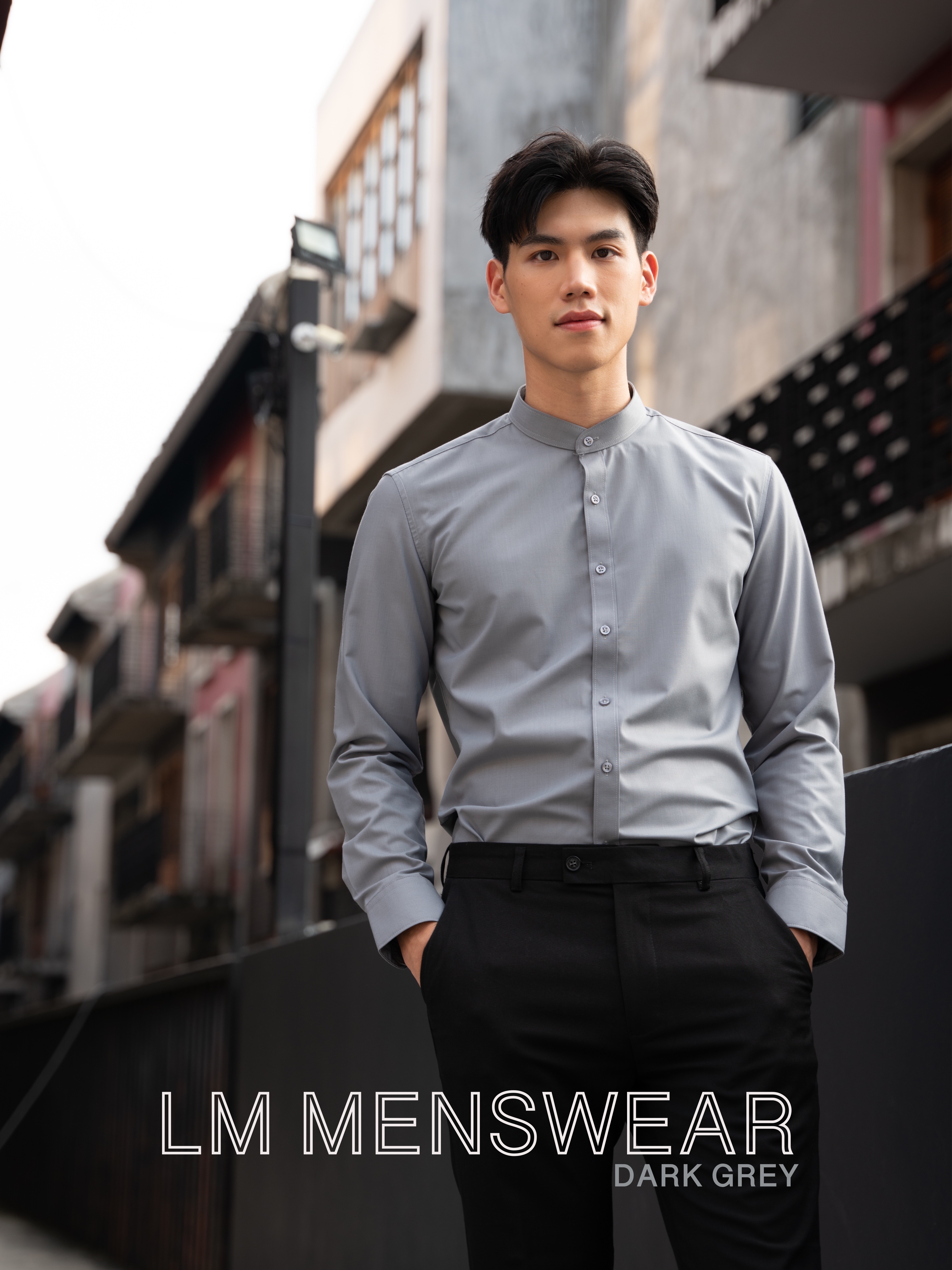 เสื้อเชิ้ตคุณภาพ คอจีน เขียวมิ้นท์(Mint Green) เขียวมะกอก(Olive Green) เทา(Grey) เทาเข้ม(Dark Grey)