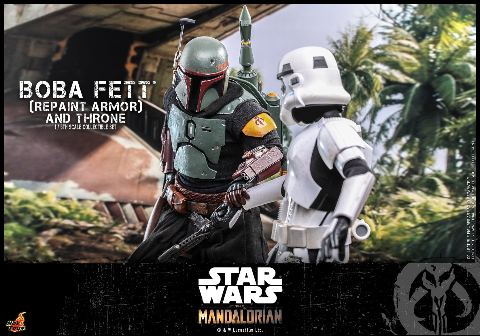 Hot Toys TMS056 1/6 Star Wars: The Mandalorian™ - Boba Fett (Repaint Armor) and Throne