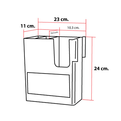Box including Coffee cup 1 compartment + multipurpose top 2 and 1 under compartments(Black)