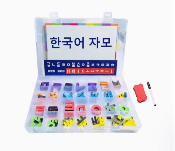 [สื่อการสอนภาษาเกาหลี] ตัวอักษรแม่เหล็กเกาหลี 한국어 알파벳 자석 Korean Alphabet Magnets