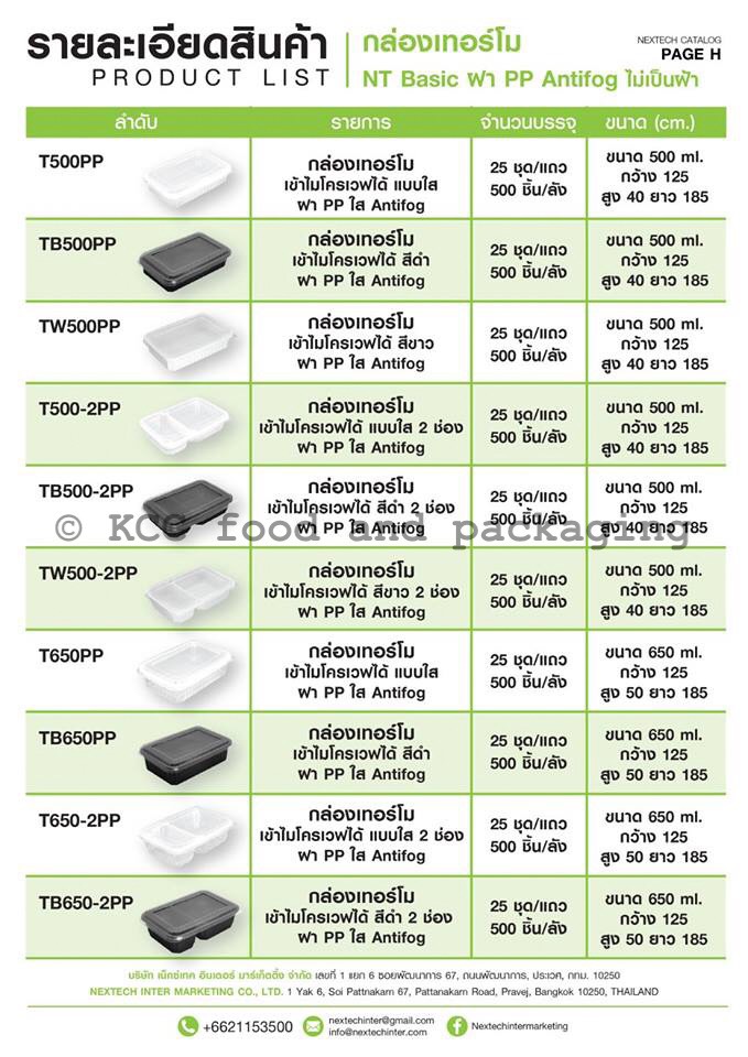 กล่อลอาหาร 1 หลุมดำ 500 ml. ( TB-500-PP ) สอบถามราคาล่าสุดได้ที่ Line : @kccfood