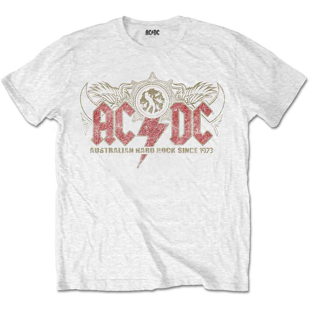 AC/DC Unisex T-Shirt: Oz Rock WHITE