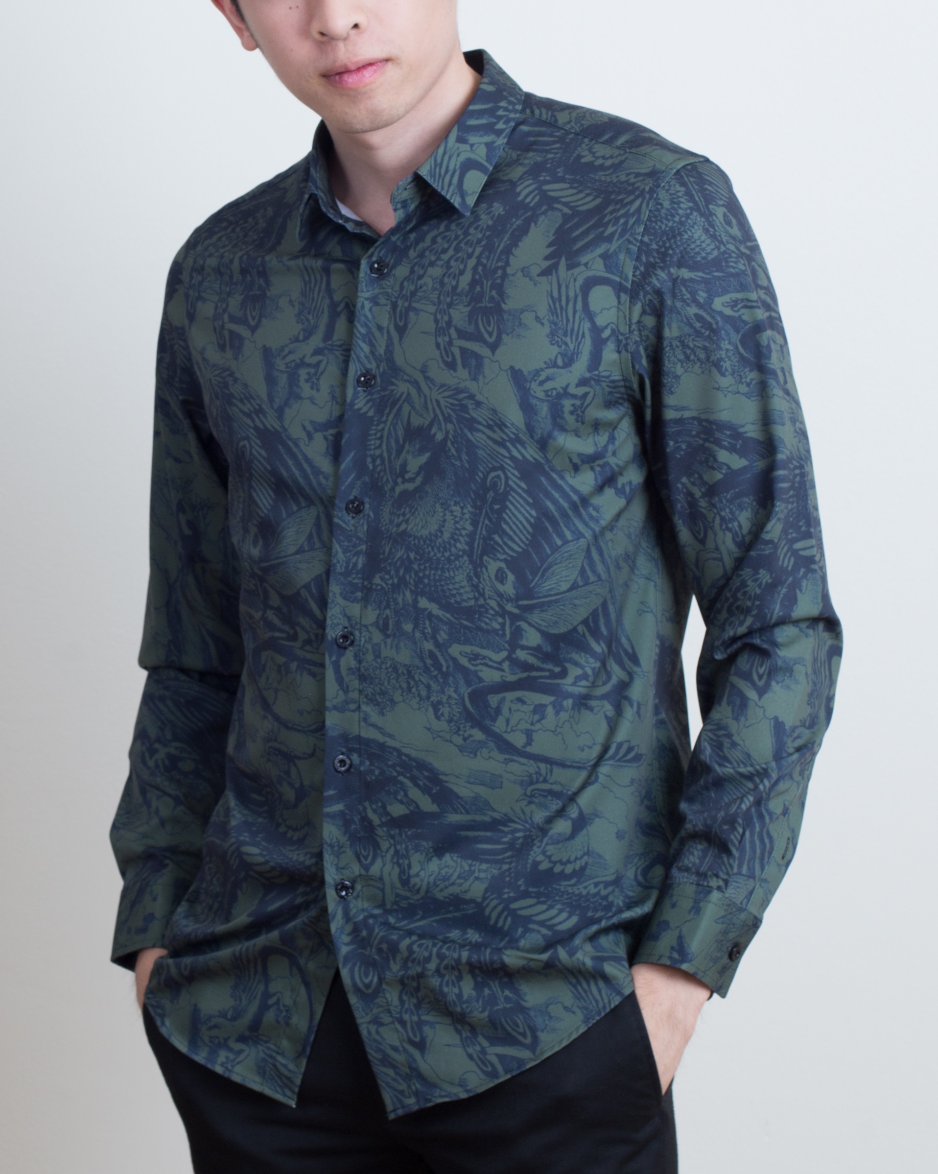 Green Patterned Shirt