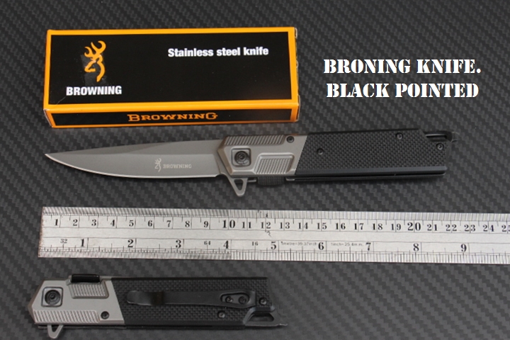 มีดพับ BROWNING BLACK POINTED ใบมีด 5Cr15mov ด้ามจับ G10