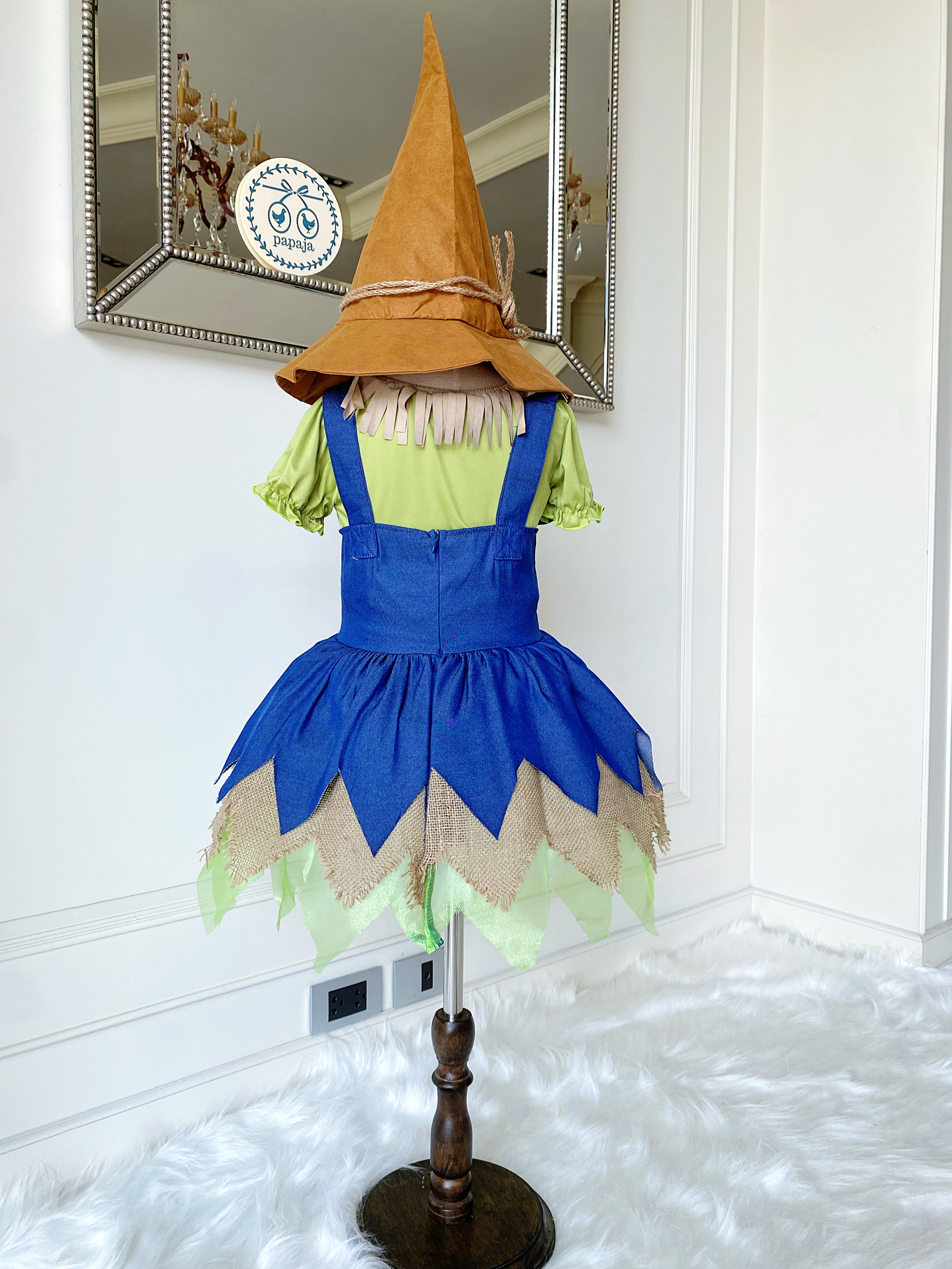 (HW) ชุดฮาโลวีน&คอสเพลย์ ชุดเอลฟ์ รุ่นโทนสีฟ้าเขียว (Elf) พร้อมหูเอลฟ์ หมวก ถุงเท้า