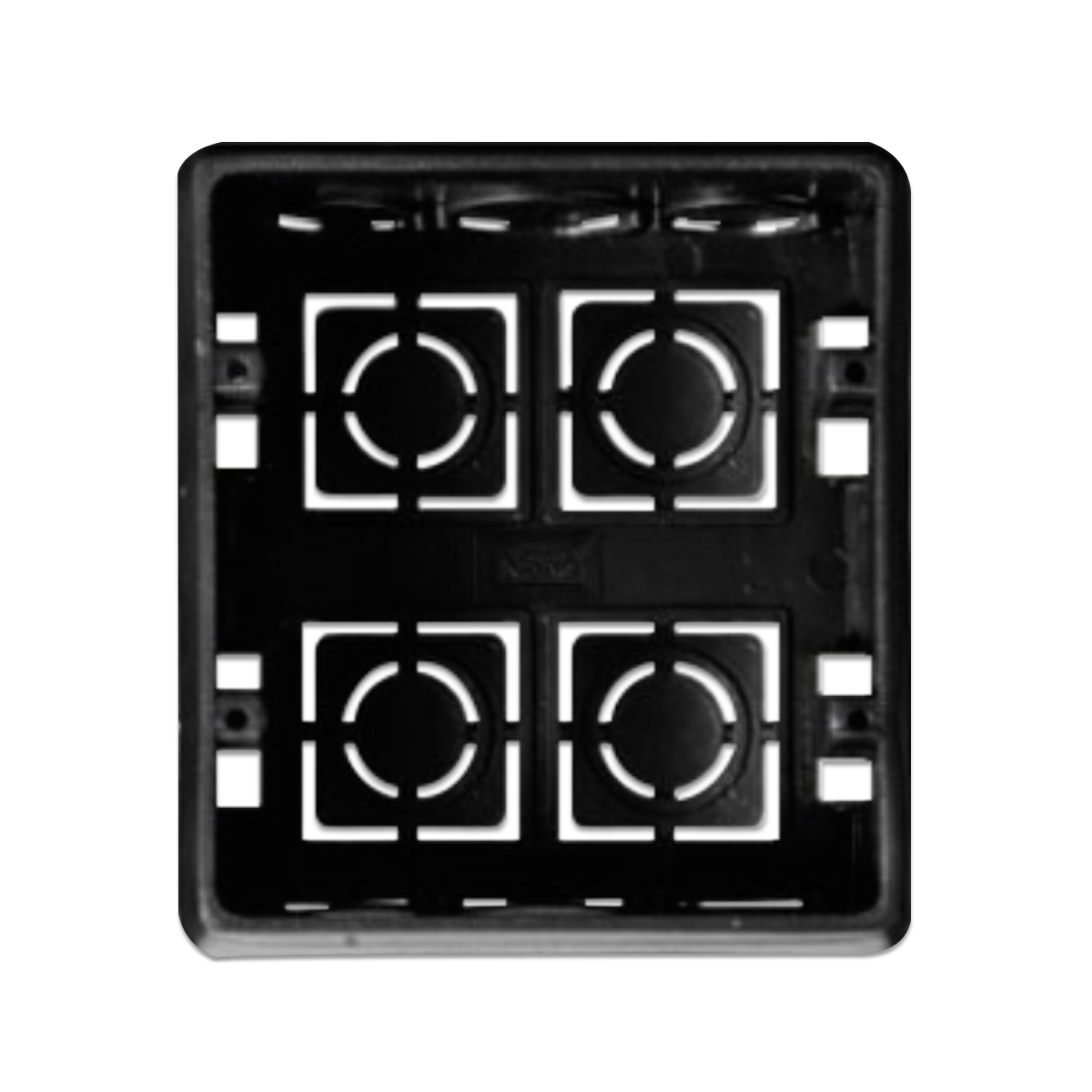 NANO บล็อคฝัง ขนาด 4x4" สีดำ รุ่น NANO-409B (100 ชิ้น/กล่อง)