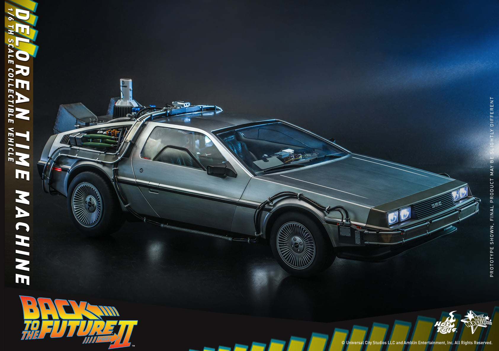 Hot Toys MMS636 1/6 Back to the Future II - DeLorean Time Machine