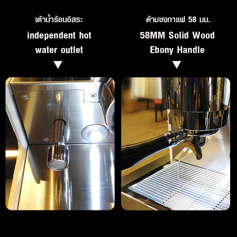 APRESSO AURORA Professional coffee maker 1 brew head- 540CC boiler-semi-expanded saturated brew head