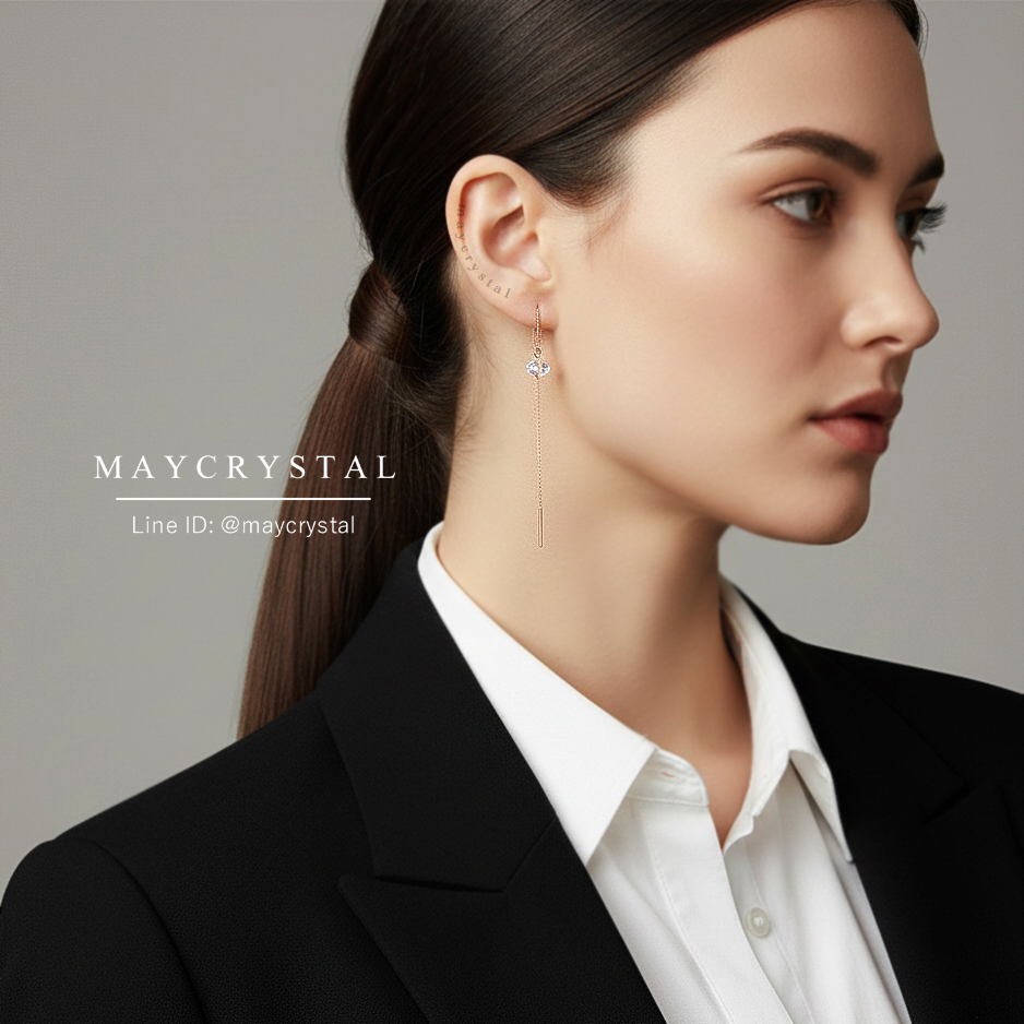 ต่างหูคริสตัลจากยุโรป (Embellished with Crystals from Austria) ทรงลูกพลับ