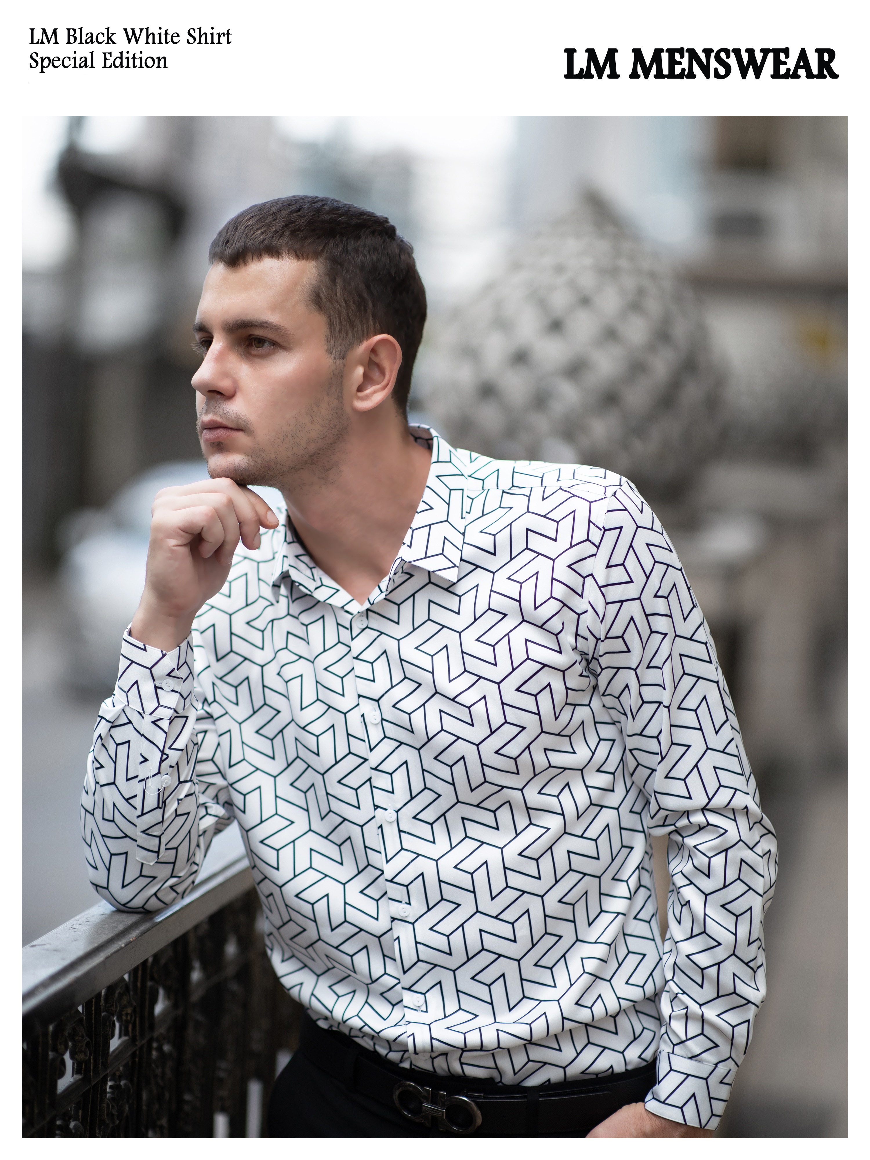 LM Patterned Shirt (เสื้อเชิ้ตแขนยาว ลาย LM)